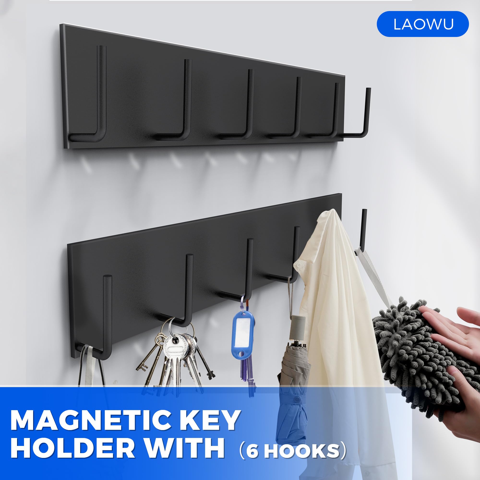 Amazon.com: Magnetic Key Holder Wall Mount, Magnetic Key Rack